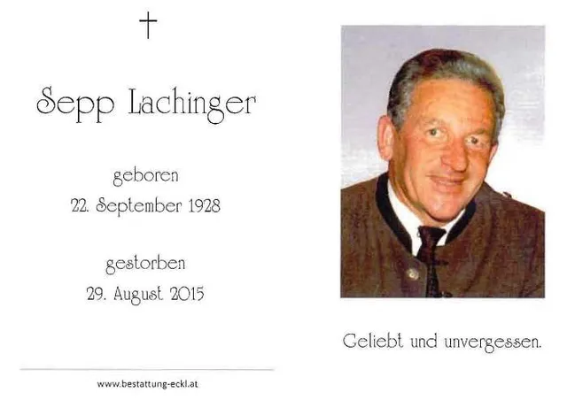 Begräbnis Josef Lachinger